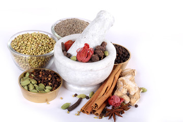Colorful spices for garam masala indian,ingredients for garam masala , indian spices