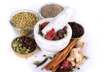 Colorful spices for garam masala indian,ingredients for garam masala , indian spices