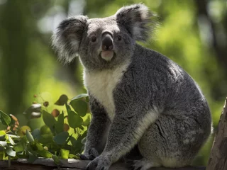Tableaux ronds sur aluminium brossé Koala The Koala Look