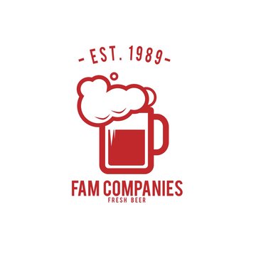 Beer Logo Red, Beer Icon, Beer 