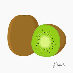 Obraz premium fresh kiwi vector