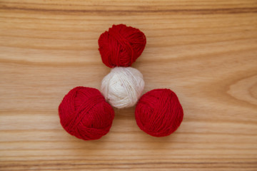 A beautiful yarn balls in vibrant colorful tones