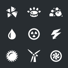 Vector Set of Energy Source Icons.