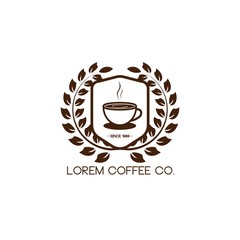 Coffee Logo Design, Logo Coffee, Wreath Logo