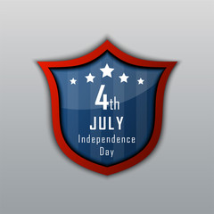 Independence day 4th july. Happy independence day. USA Holiday 4 July greeting card vector Illustration