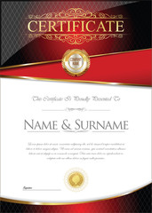 Certificate or diploma retro design collection