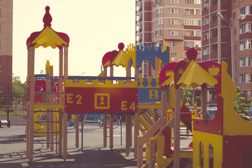 Colorful playground equipment