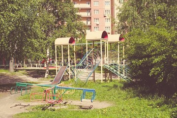 Colorful playground equipment