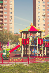 Colorful playground equipment