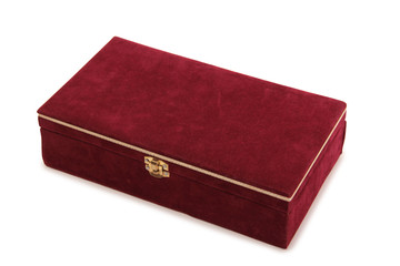 Vintage red box on a white background