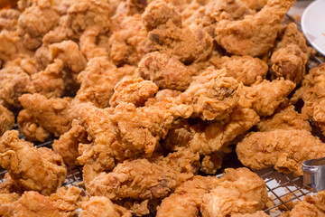 fried chicken : popular food in South Thailand street market