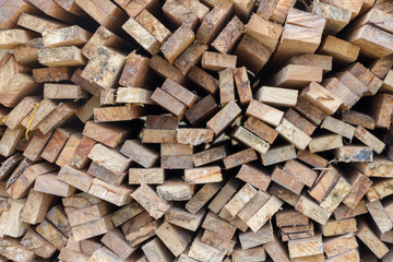 stack of new wooden studs