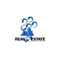 Real Estate logo design template. Corporate branding identity.
