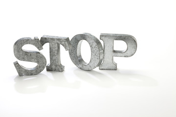 STOP/金属製の文字