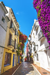 Typical old town street in Marbella