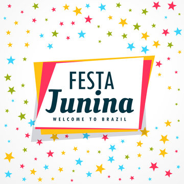 colorful festa junina holiday greeting design vector