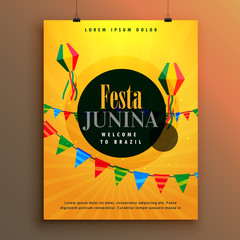 festa junina invitation poster design template