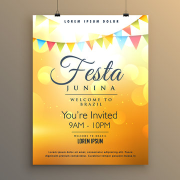 latin american festa junina festival background poster design
