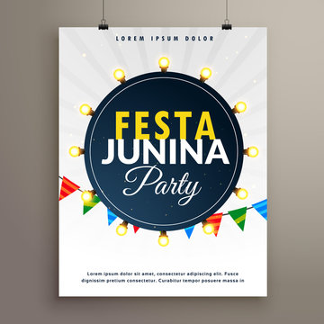 festa junina poster design for party event