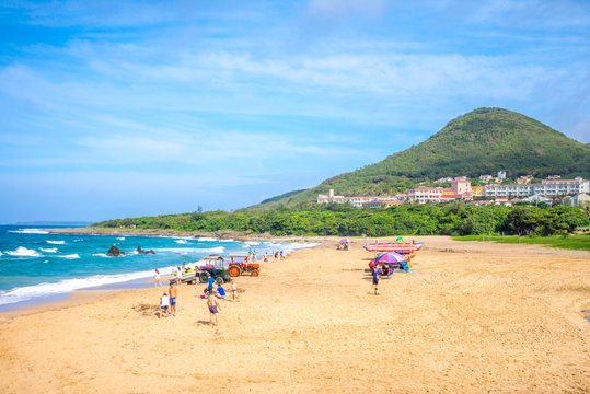 landscape of xiaowan beach at kenting, taiwan