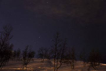 Nachthimmel über Nordschweden