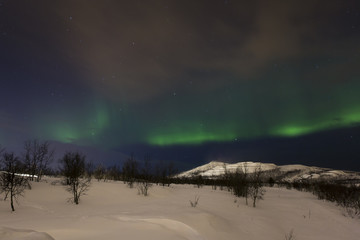Das nächtliche Kiruna im Winter