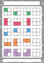 Complete the next pattern, Worksheet for children