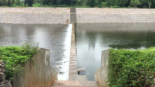 Check Dam on hydroelectric dam at Kiew Lom Dam , Wang River, Lampang,Thailand