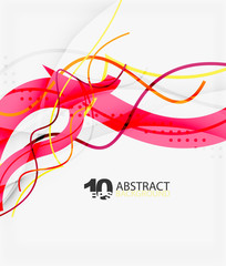 Vector wave lines abstract background