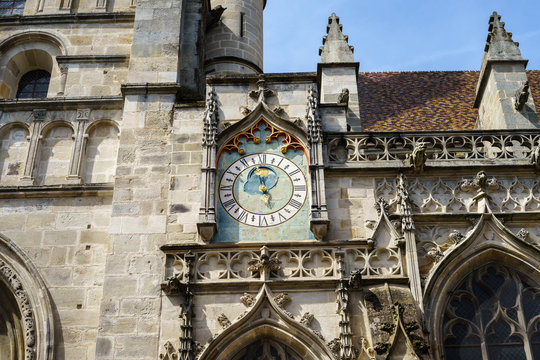 F, Burgund, Autun, Kathedrale St-Lazare, D&eacute;partement Yonne, Kirchenuhr, Uhr