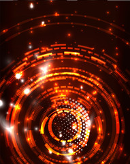 Obraz premium Neon circles abstract background