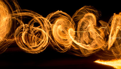 Abstract background of flame on fire show