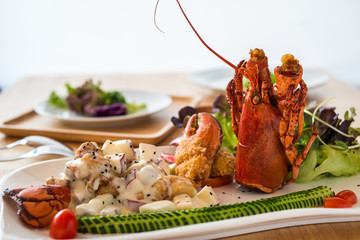 mixed fruit salad lobster