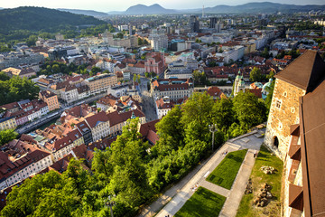 Fototapeta na wymiar Ljubljana city, Slovenia