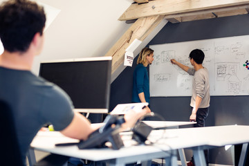 Obraz premium Tech Start-up Founders Working