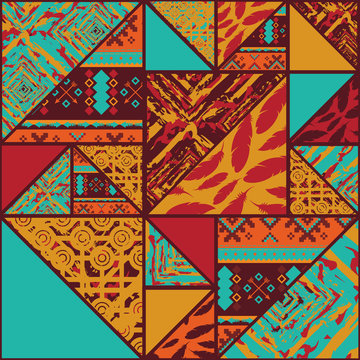 Four color pattern background