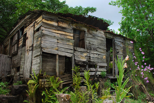 abandoned wooden house 