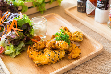 Deep fried chicken fillet
