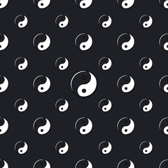 Seamless pattern with ying yang