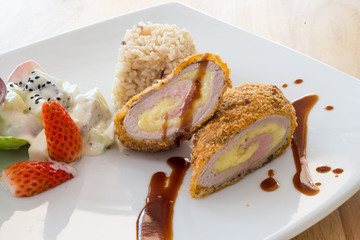 Spinach stuffed chicken breast