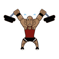 Body building and gym cartoon icon vector illustration graphic design