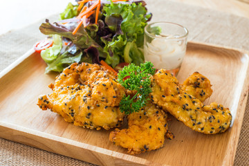 Deep fried chicken fillet