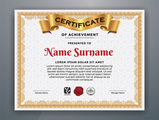 Multipurpose Modern Professional Certificate Template Design for Print. Vector illustration.