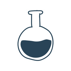 Obraz premium Chemistry flask lab icon vector illustration graphic design