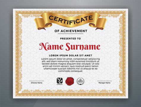Multipurpose Modern Professional Certificate Template Design for Print. Vector illustration.