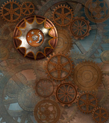 Vintage steampunk background
