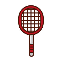 cute red sport racket cartoon vector graphic design