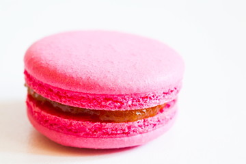 Food. macaroons white background
