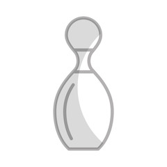 shadow grey bowling pin cartoon vector graphic design