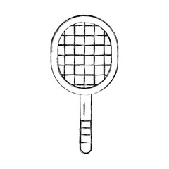 sketch draw cute sport racket cartoon vector graphic design